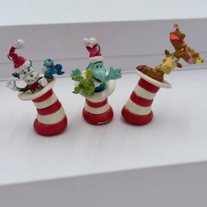 Enesco WUBBULOUS WORLD of DR SEUSS Miniature Ornaments Set of 3 Vintage 1997